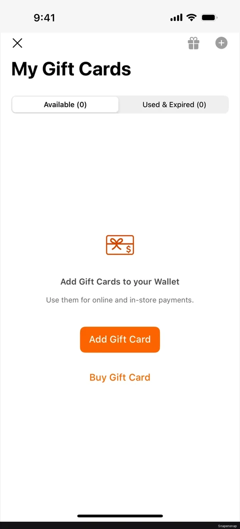 Сценарий: My gift cards 2