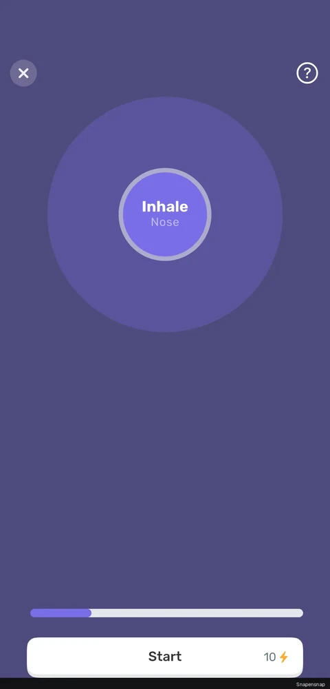 Сценарий: Pausing a breathing activity 2