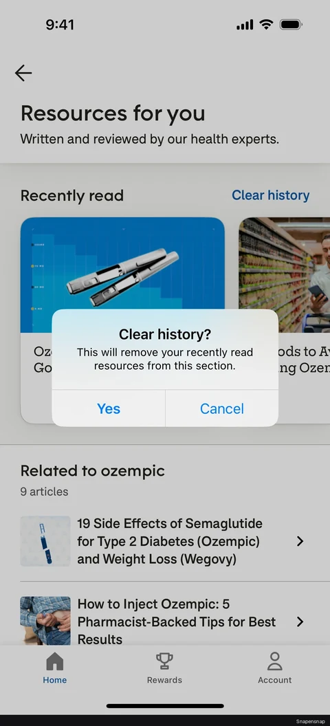 Удаление reading history 2