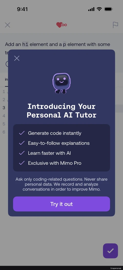 Чат с AI tutor 2