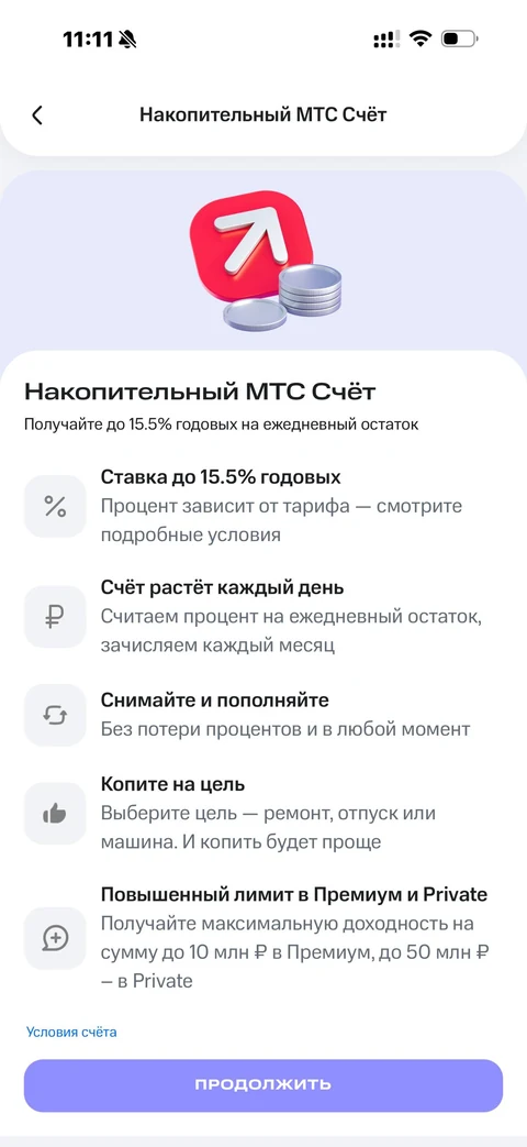 МТС Деньги · Витрина · 121