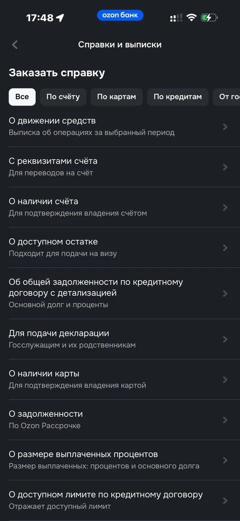 Ozon Банк · Другое · 422