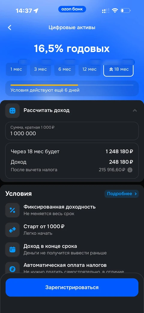 Ozon Банк · ЦФА · 125