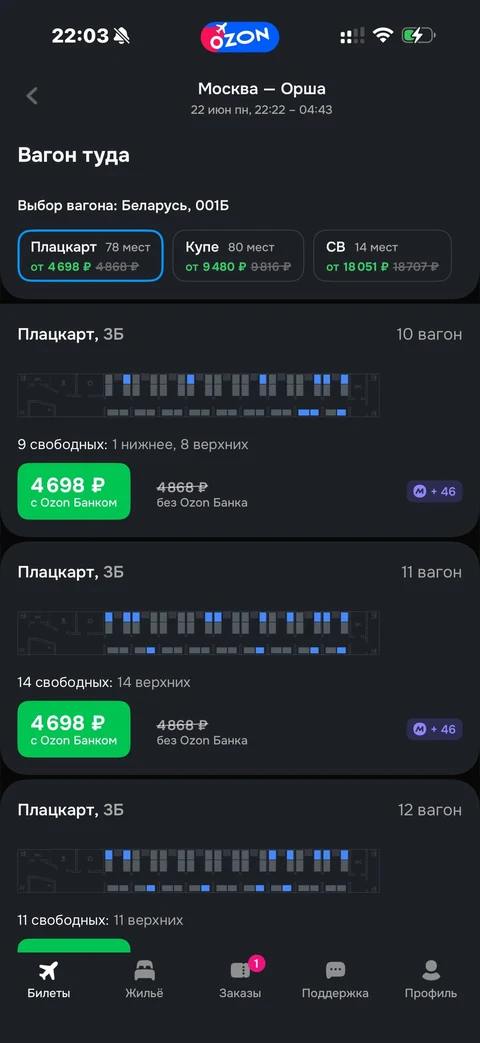 Ozon travel · ЖД · 146