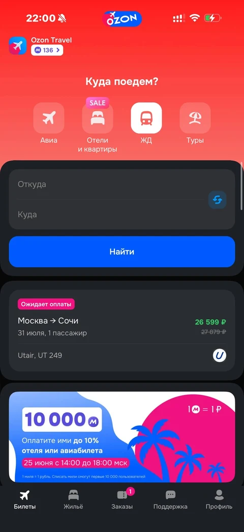 Ozon travel · ЖД · 132