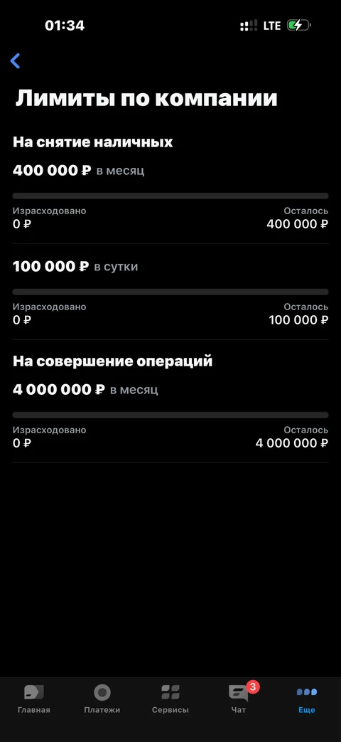 Т-Бизнес · Лимиты · 378