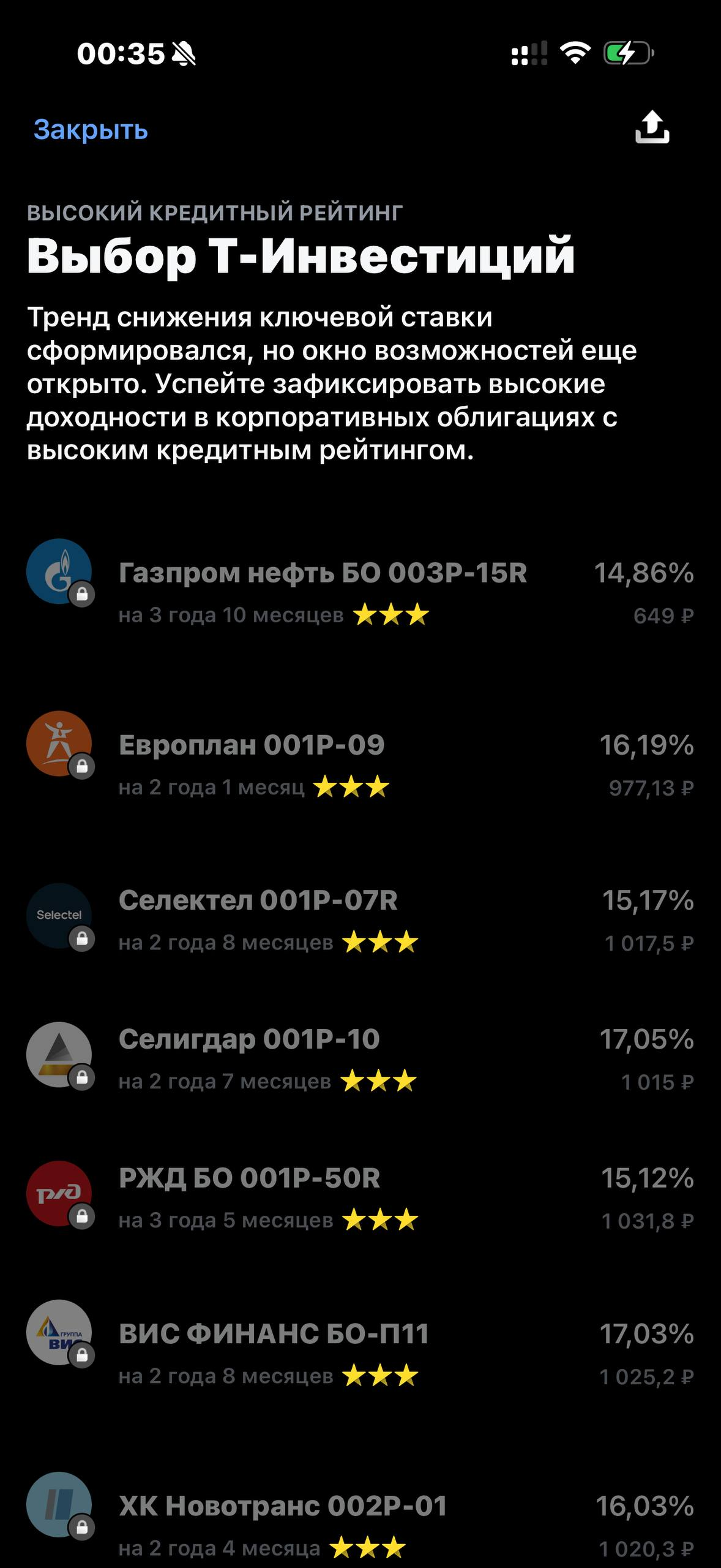 Т-Инвестиции · Пассивные инвестиции · 633