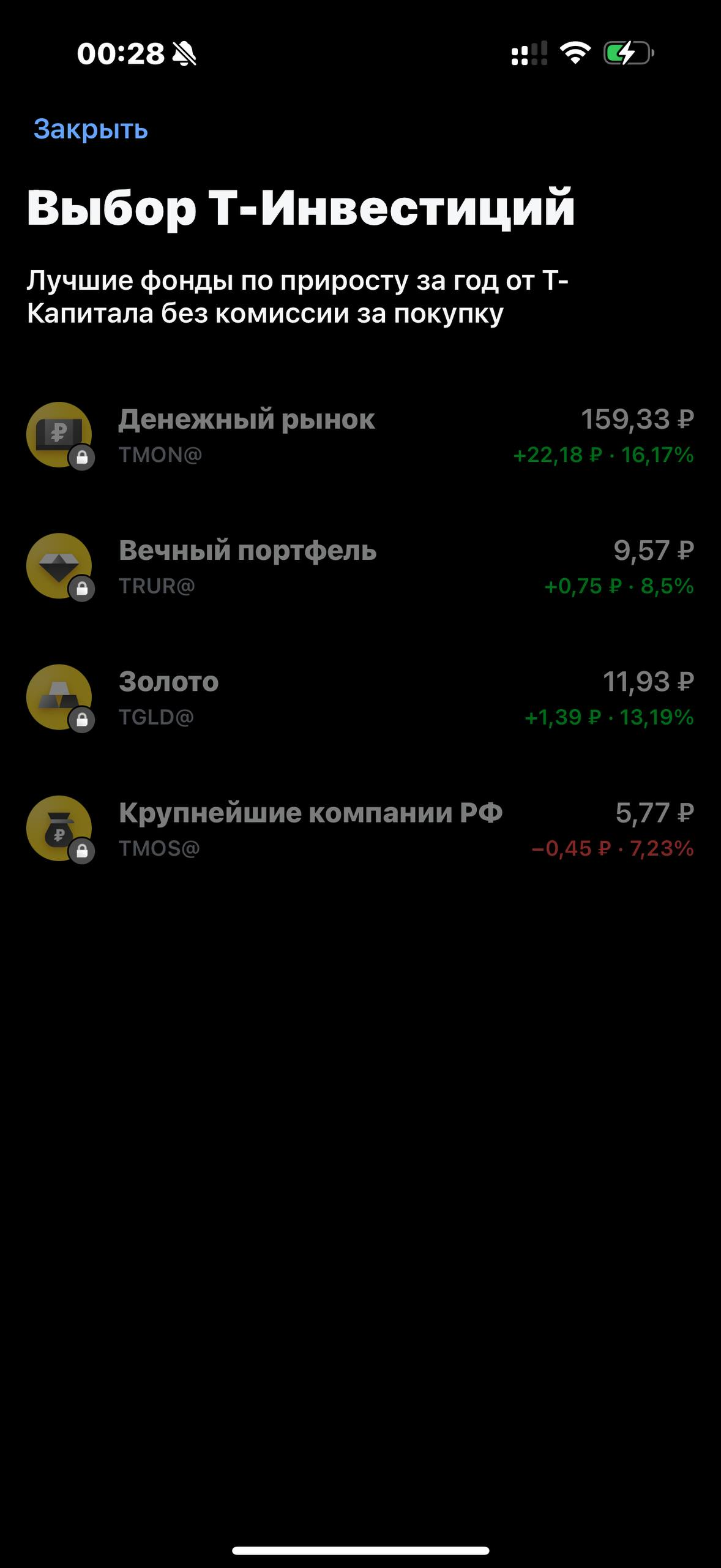 Т-Инвестиции · Фонды · 590