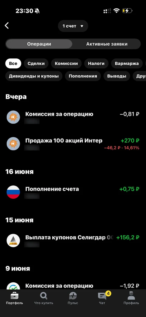 Т-Инвестиции · Операции · 371