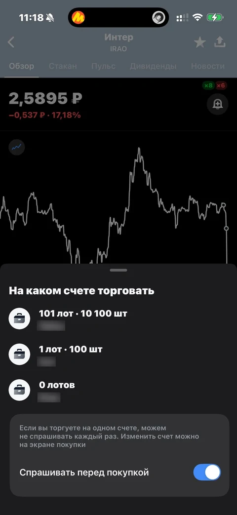Т-Инвестиции · Карточка инструмента · 801