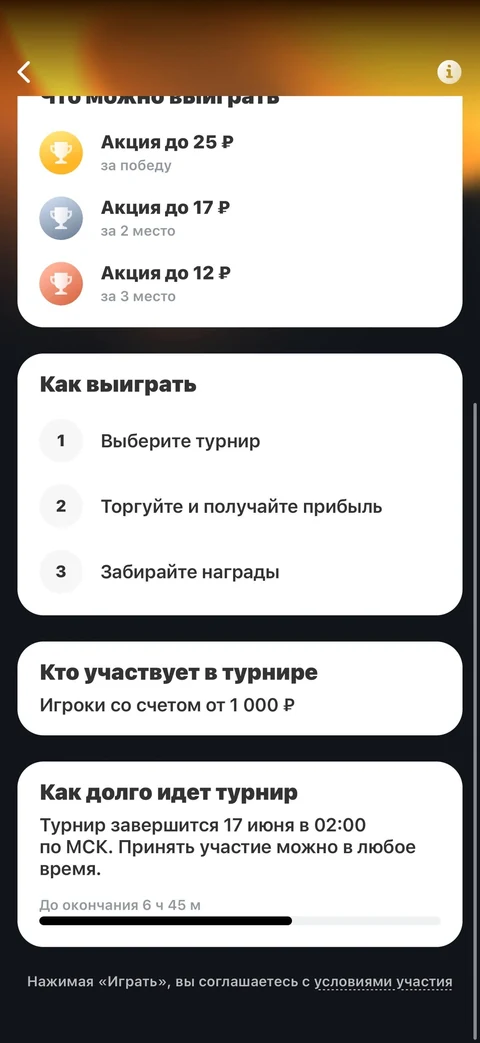 Т-Инвестиции · Турниры · 162